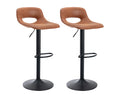 Modern Swivel Leather Bar Stools Set of 2 S638789