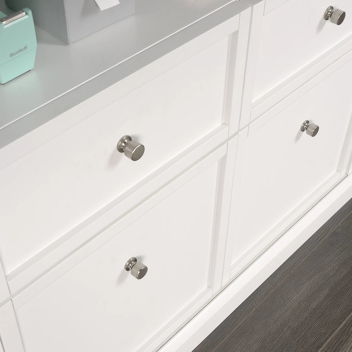 4 Drawer White Storage Cabinet W89625
