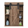 Grey Sliding Barn Door TV Stand Cabinet G4324