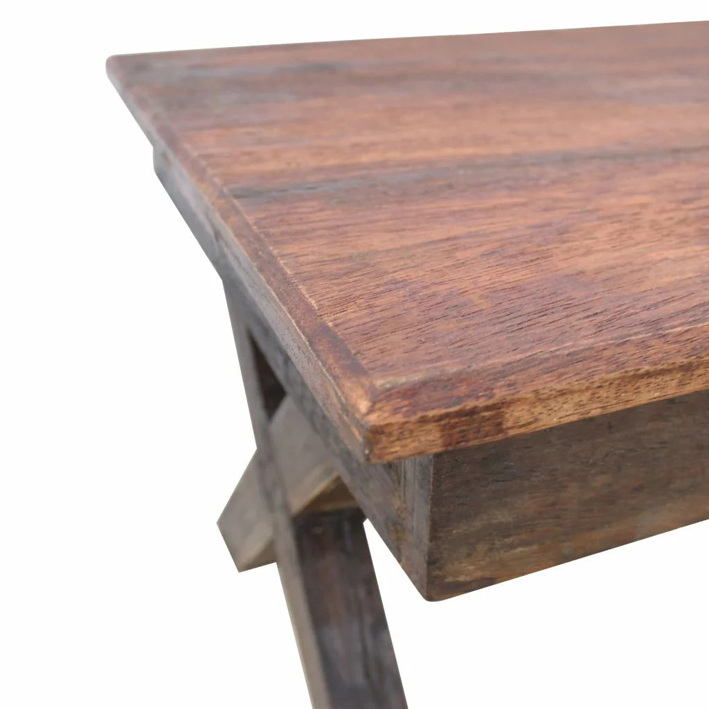 Rustic Wood Coffee Table and End Side Table U316951