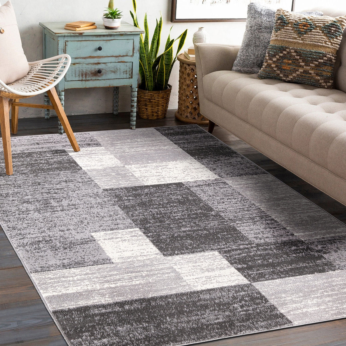 Gray Area Rug F264