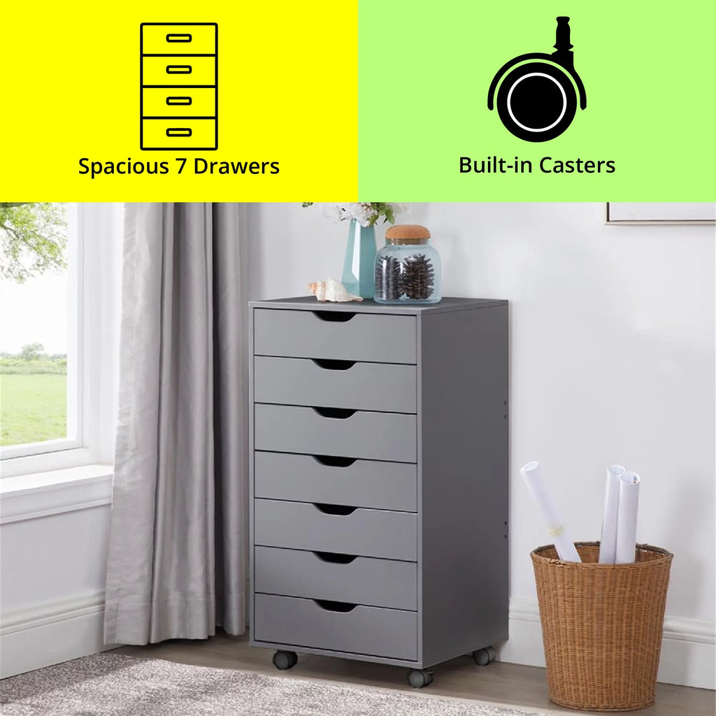 White 7 Drawer Dresser N93250