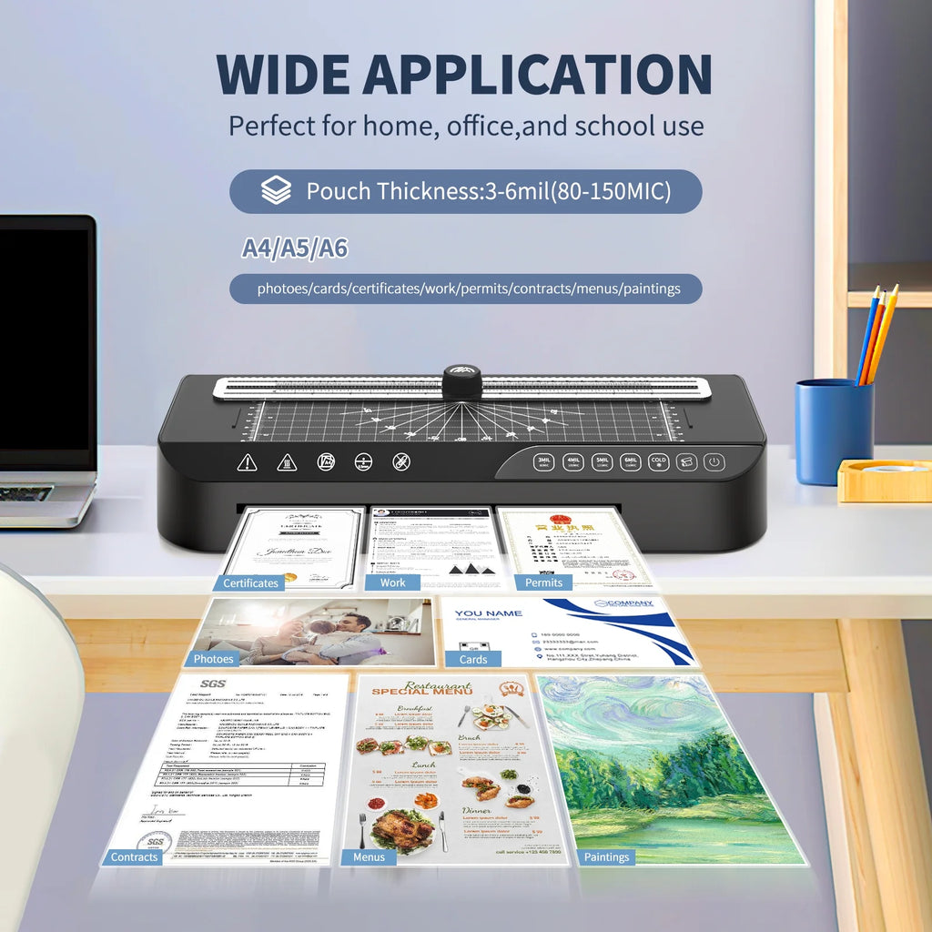 9-Inch Thermal Laminator with 45 Laminating Pouches N771